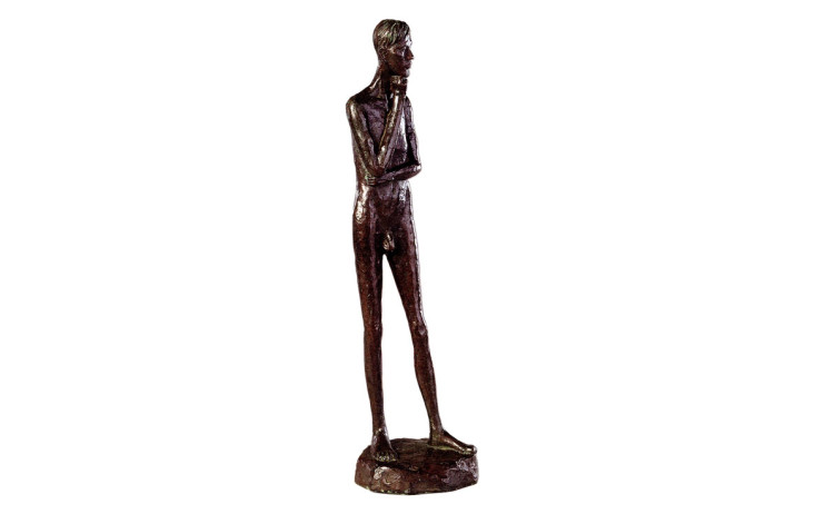 阙明德
沈思
1986
铜
53×14×14cm 
图版提供：高雄市立美术馆

 