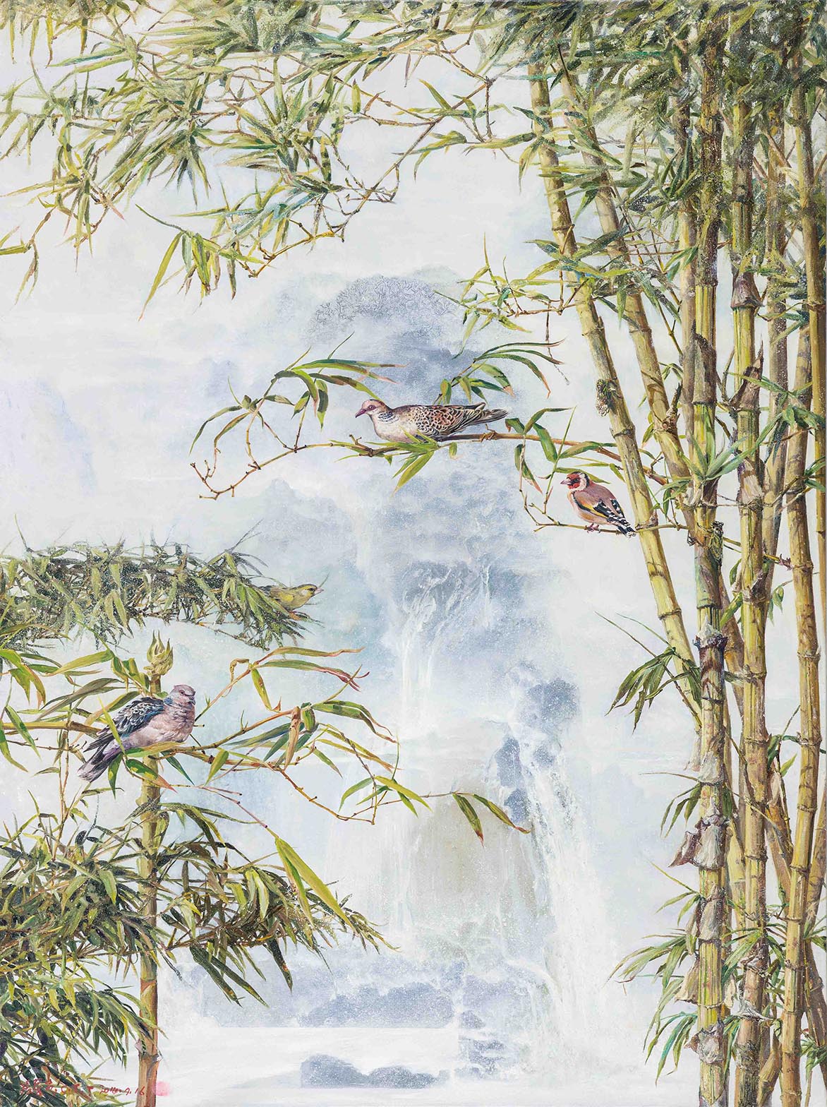 Music Lingering in Bamboo Groves Mixed media on linen 130.3×97.3cm (60F)