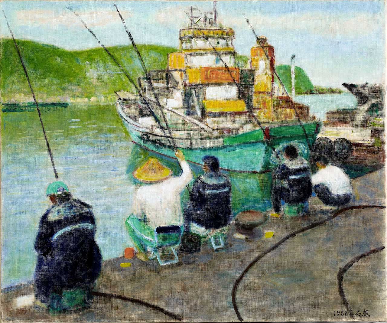 Badouzi Fishing Port Oil on canvas 20F