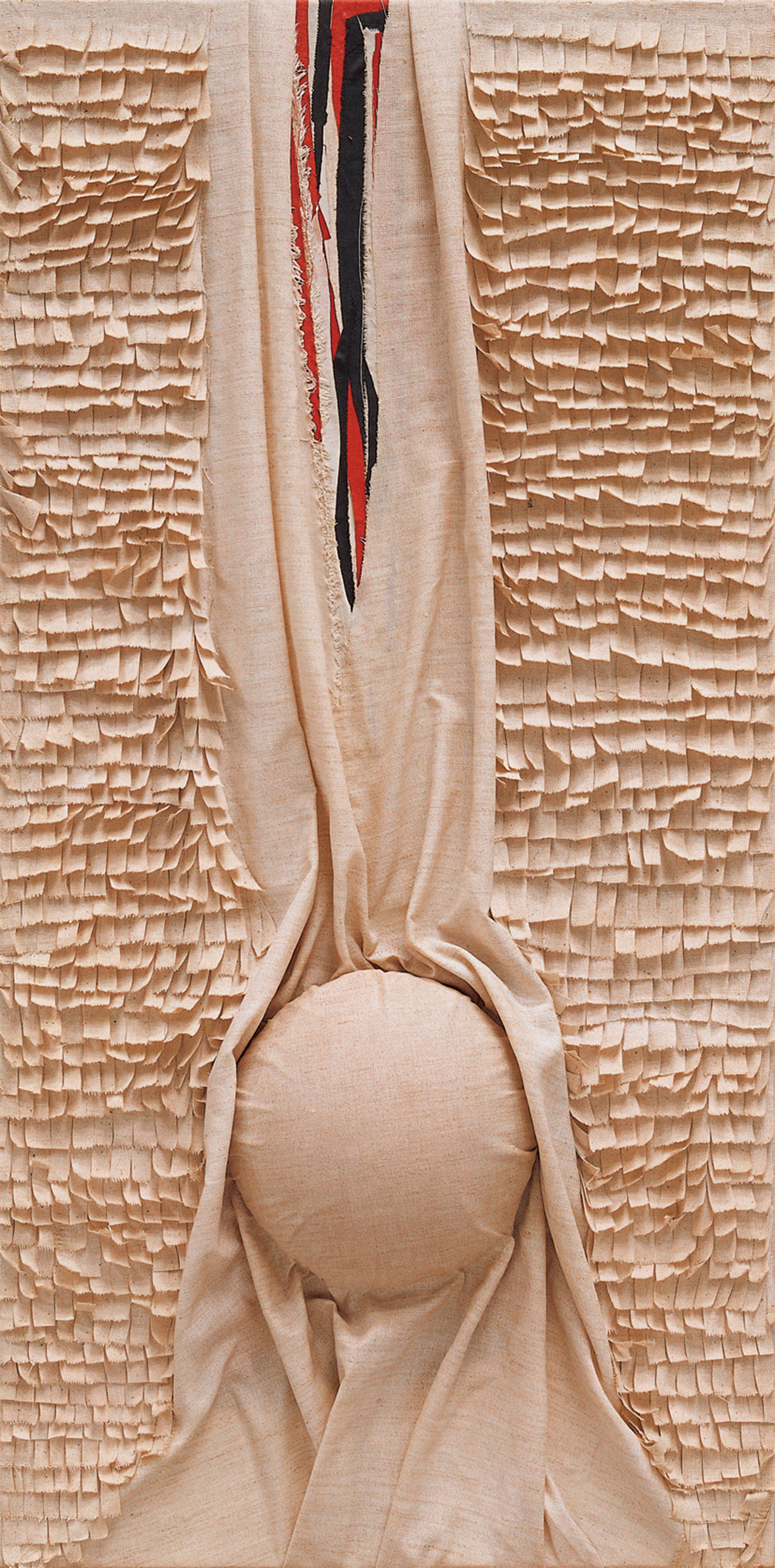 Eminence Cotton, linen, resine 55.5x133cm