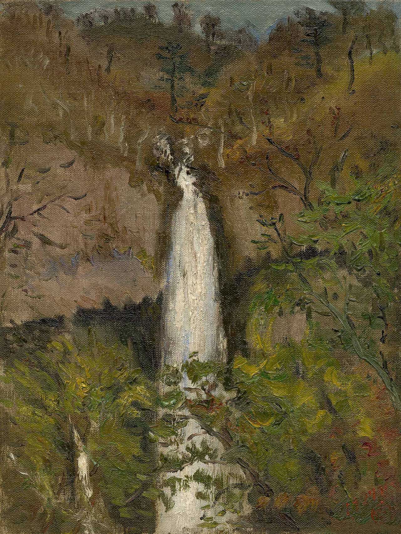 Kegon Waterfall Oil on canvas 41.2x32.6