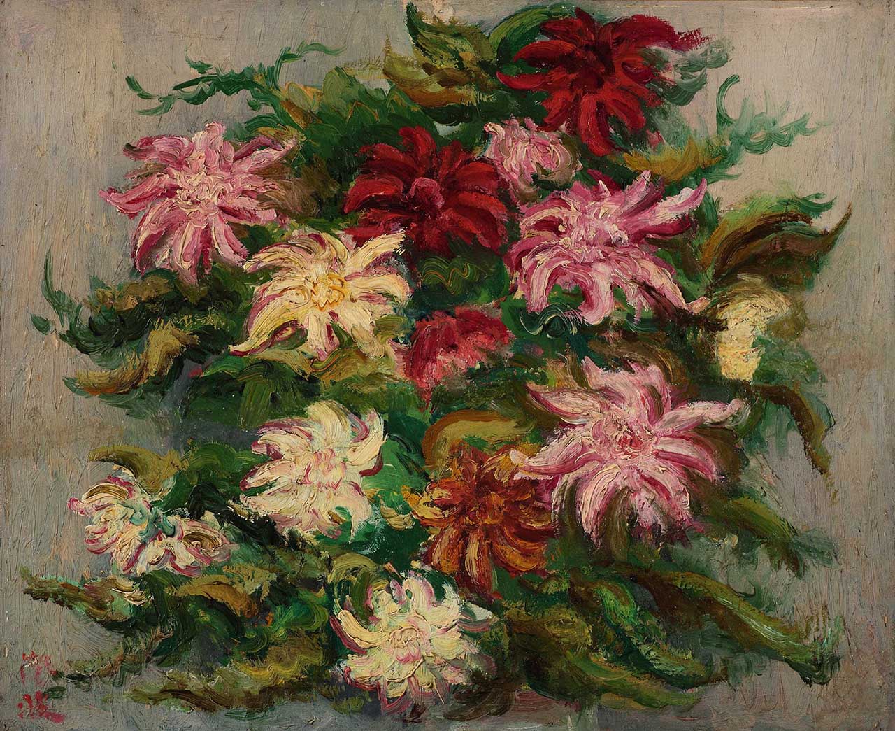 Flowers in Bloom Oil on canvas 37.5x46 8F