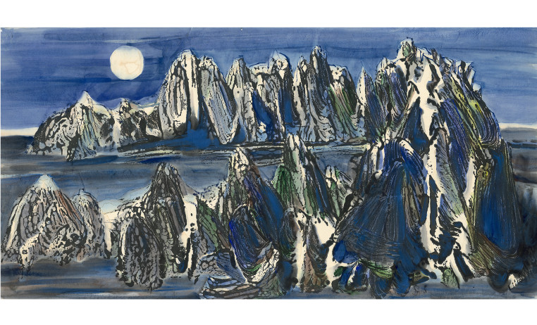 CHU Wei-Bor_Mountain Grand View Series-3_Ink and color on paper_70×135cm
