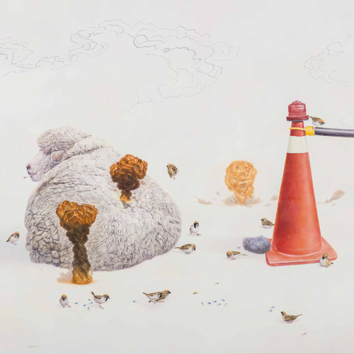 Huang Yi-Sheng
Beginning of the Holy War
2015
Oil on Canvas
176×176cm

 