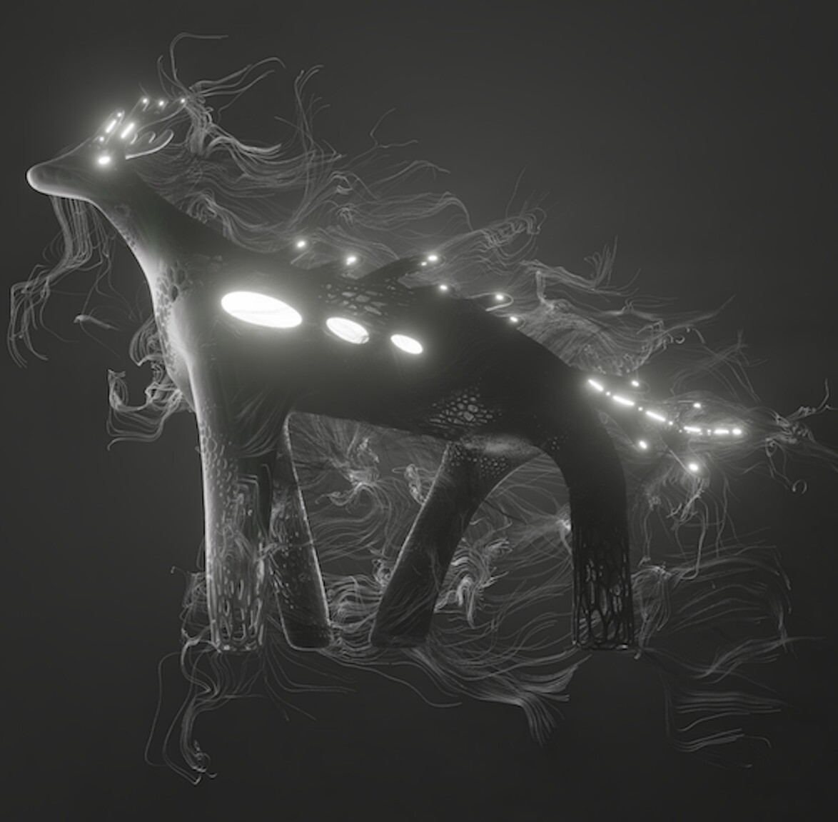 CHEN Pu
Symbiosis_Divergent Deer
2022
Hand-drawn, digital calculation, photographic paper
90×140×3cm