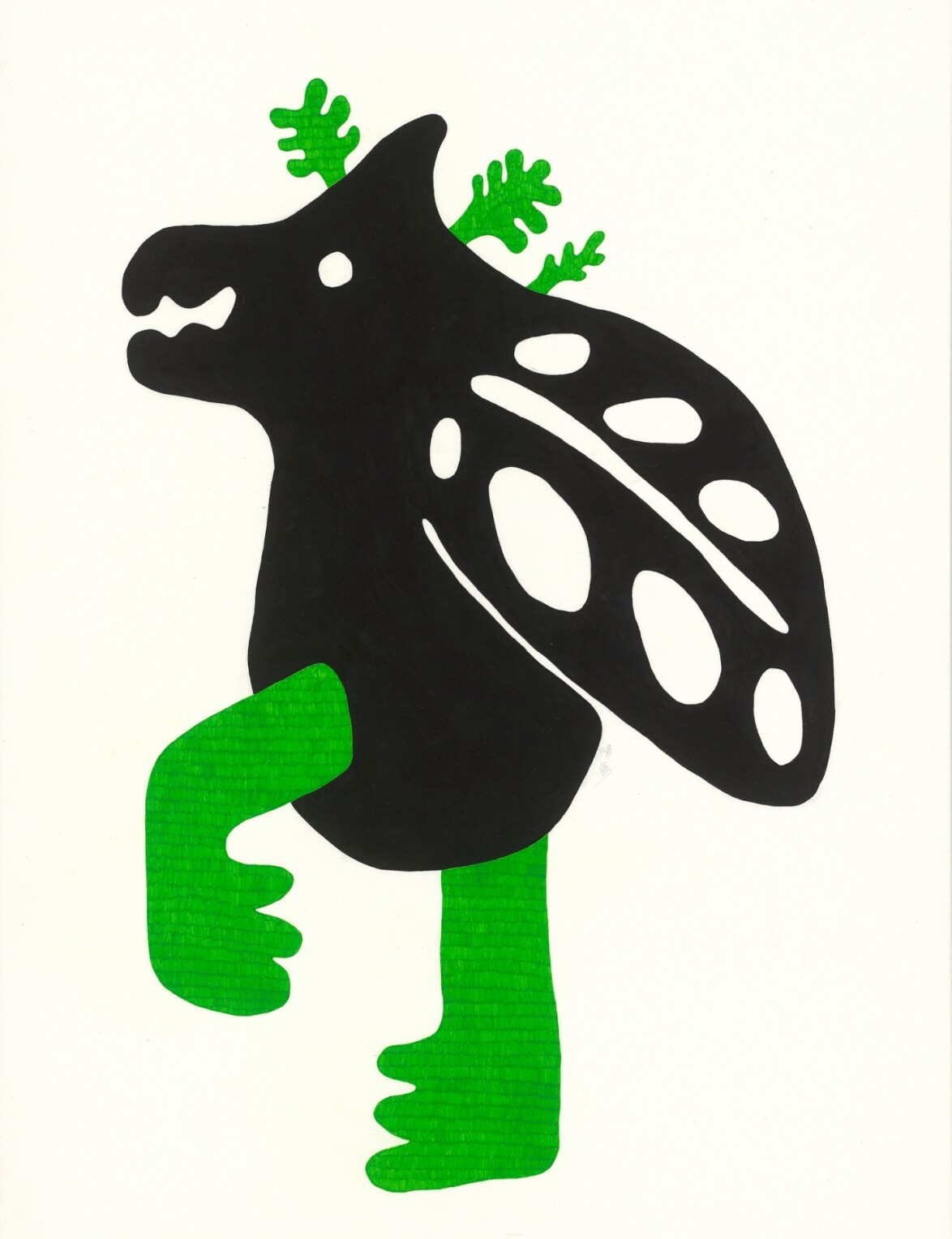 CHEN Pu
Little Monster#10
2022
Ink, color, and ballpoint pen on paper
85×60×3cm