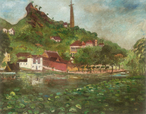 Chen Cheng-po
Tower Scene at West Lake
Unknown Period
Oil on canvas
60×77cm

 