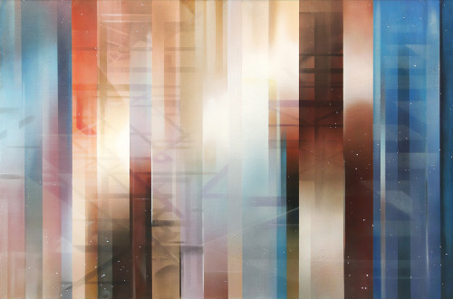 Leo Wang
Composition en Space Temps λ
2015
Oil on canvas 
96×145cm

 