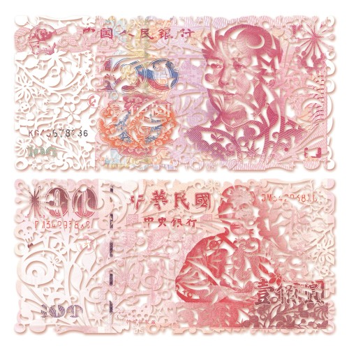 Jam Wu
For Republic of China (Taiwan) Centenary 
2010
Polypropylene Computer Output 
110x220cmx2

 