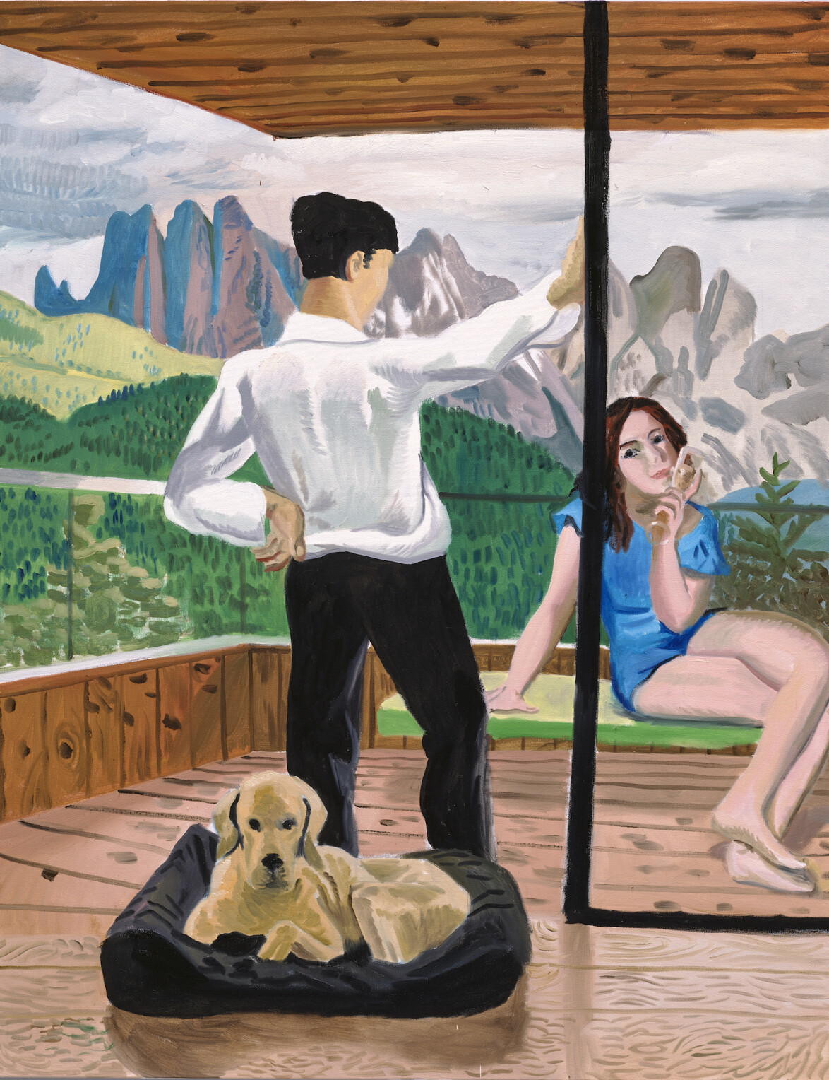 YANG Lee 
Babe, Do You Enjoy This Place?
2022
Oil on canvas
162×130cm