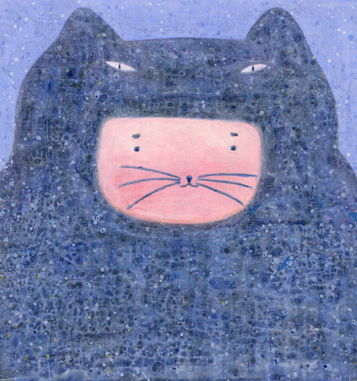15 羅喬綾_像一隻貓的孤傲_2022_壓克力顏料、麻布_140×143cm（小）