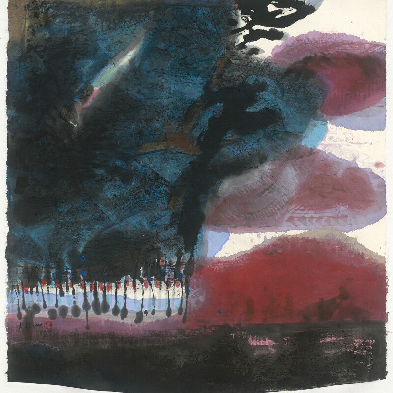 李重重_似水柔情_2019_水墨設色、紙本_103.1×96.8cm （11.1才）
