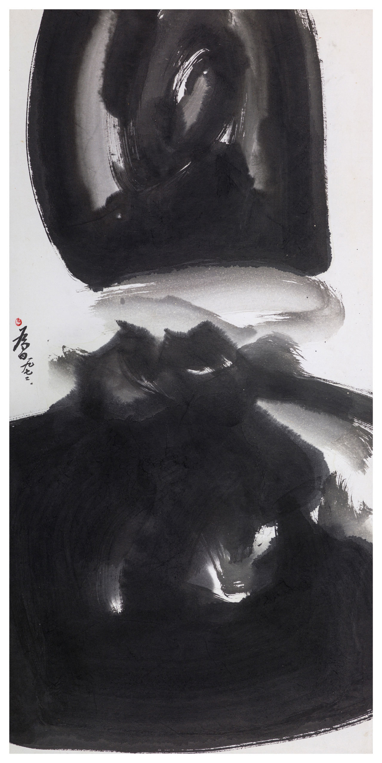 朱為白 水墨1 水墨 142x79cm