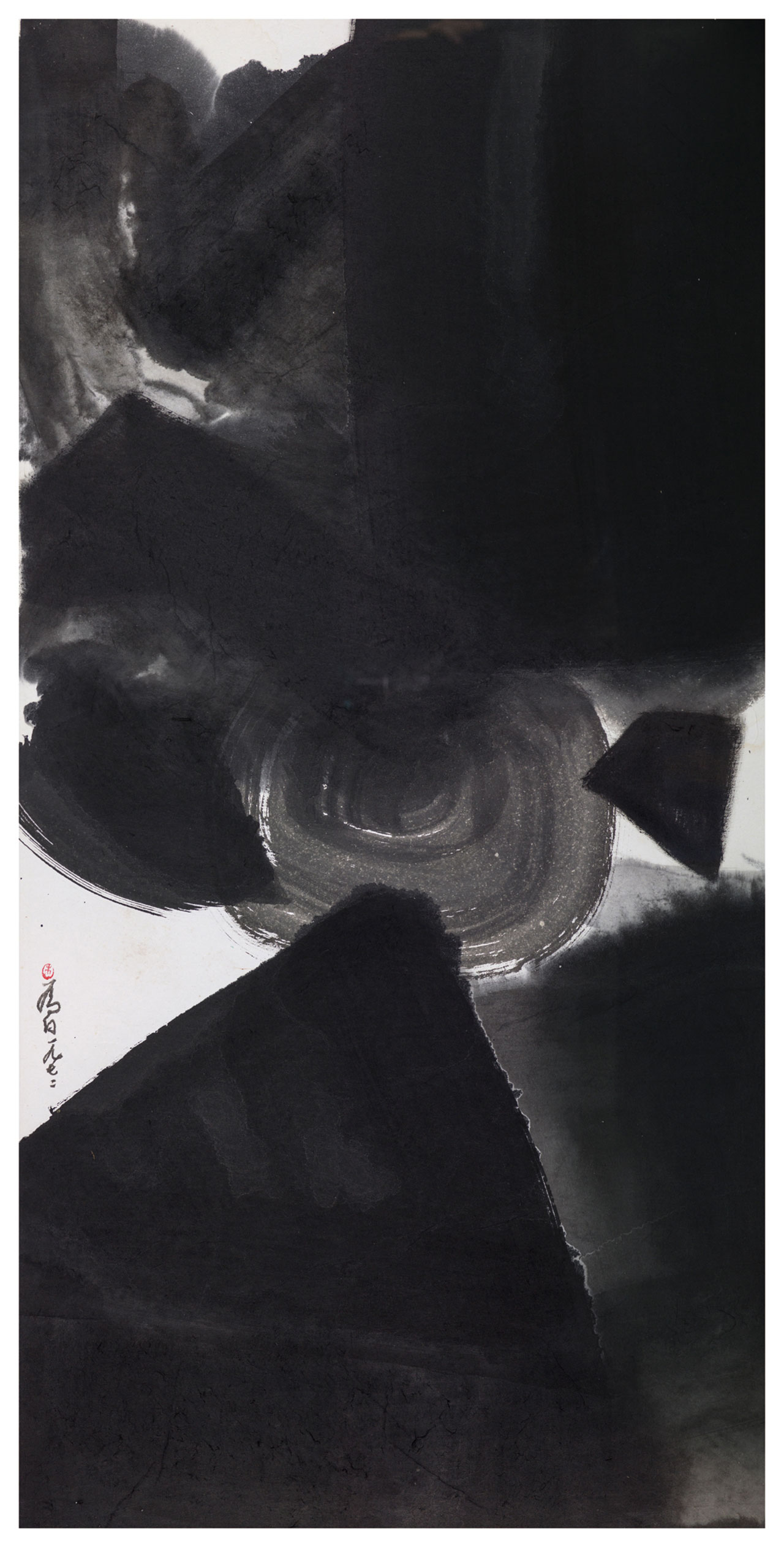朱為白 水墨2 水墨 142x79cm