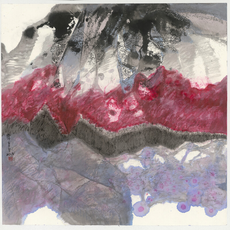 李重重_風華_2015_水墨設色、紙本_68.3x69.7cm（5.3才）