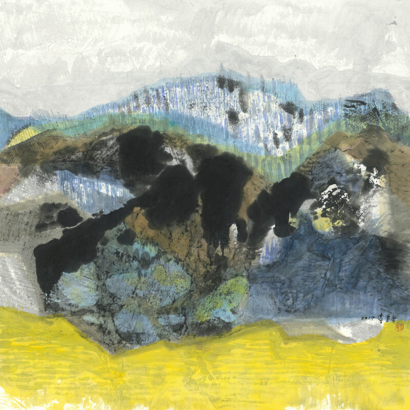 李重重_秋色變奏曲_2019_水墨設色、紙本_67×68cm（5.1才）