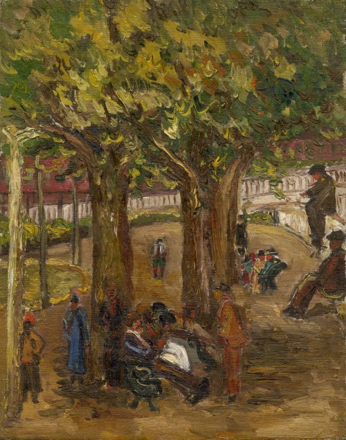 陳澄波 
小公園
約 1930
畫布油彩
40.5×32cm (6F) 

 