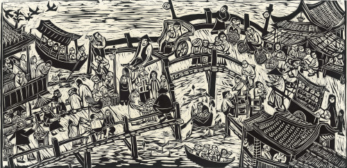 朱為白_生活橋_1974_54×110cm_小