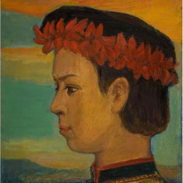 顏水龍_排灣族少女_1965_油彩、畫布_41×31.5cm (6F)_小