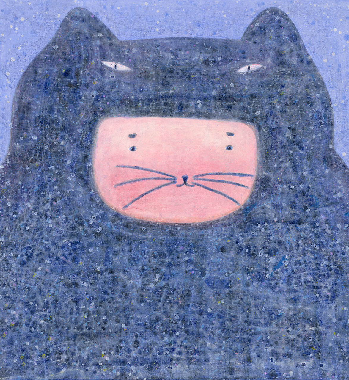 15 羅喬綾_像一隻貓的孤傲_2022_壓克力顏料、麻布_140×143cm（小）