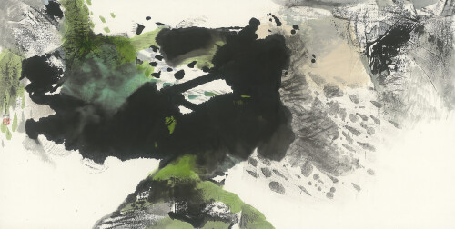 李重重_春和景明_2016_水墨設色、紙本_70×138cm（10.7才）