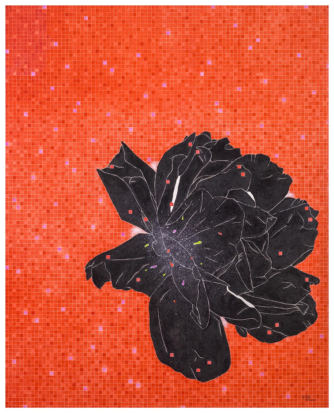 蔷薇花开－红 油彩画布 162x130cm