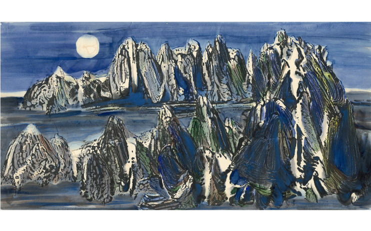 CHU Wei-Bor_Mountain Grand View Series-3_Ink and color on paper_70×135cm