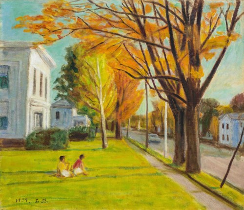 李石樵 
芝加哥街景
1977
油彩画布 
45.8×53.4cm (10F)

 