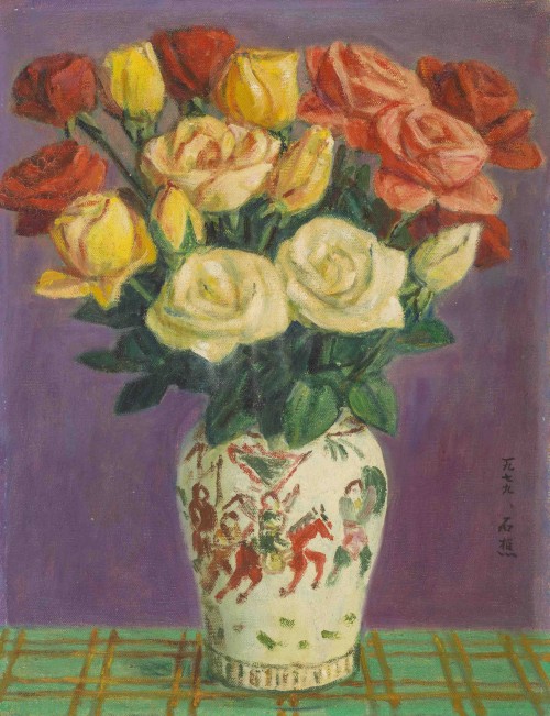 李石樵 
玫瑰花
1979
油彩画布 
40.7×31.8cm (6F)

 