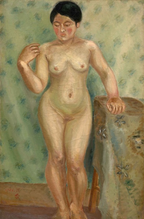 陈澄波 
裸女右腕指肩
1926
油彩画布 
80×52.5cm(25M)

 