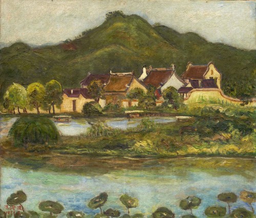 陈澄波 
杭州古厝
1928
油彩画布 
45×52cm (10F)

 