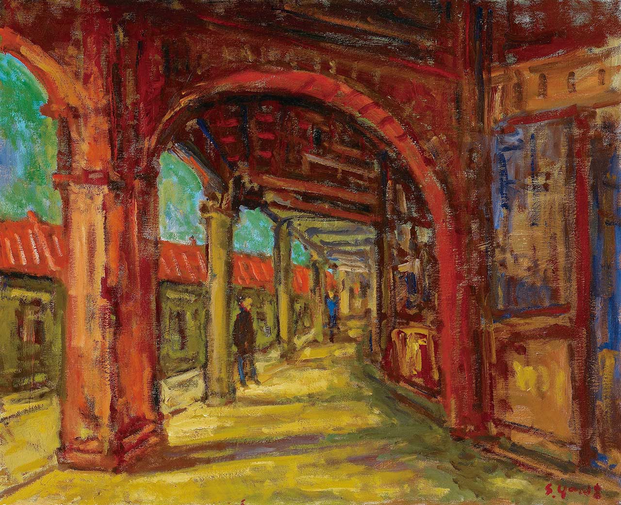 Jinshan Old Street Oil on canvas 65x80 cm