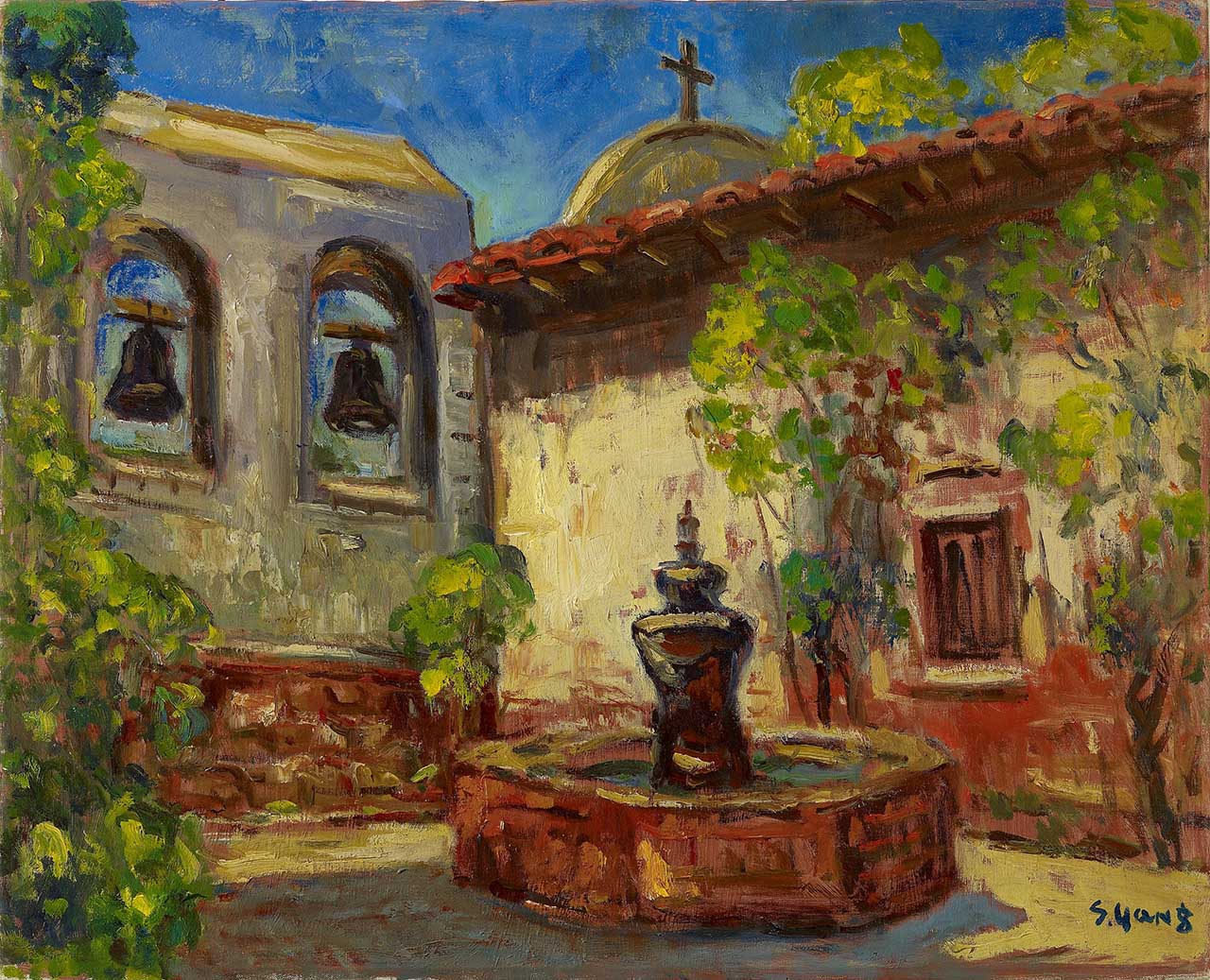 Inside Cloister Oil on canvas 65.2x80.3 cm