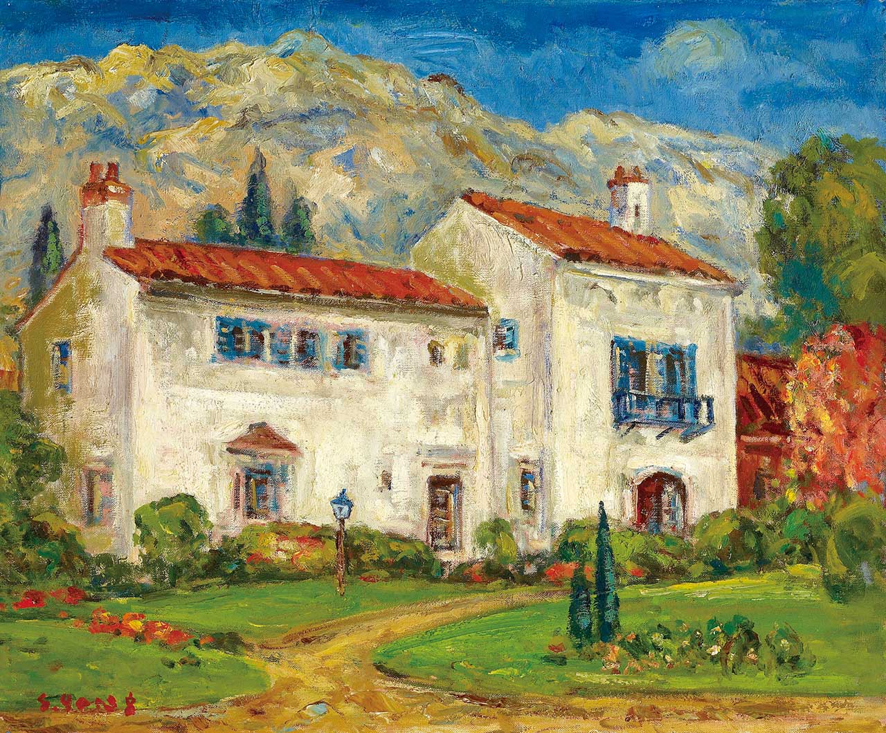 Spanish White Building Oil on canvas 60.5x72.7cm