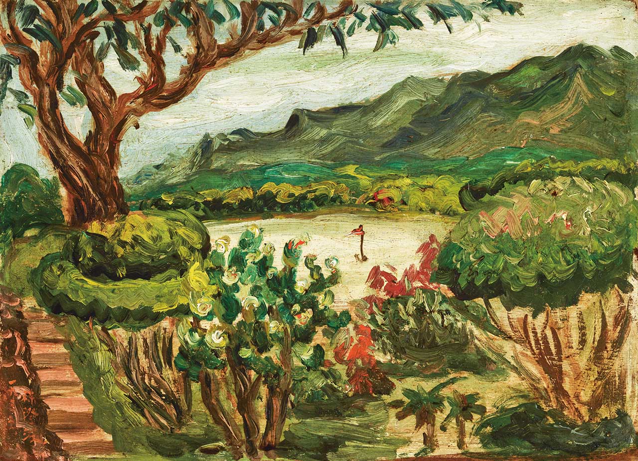 Tamsui Golf Court Oil on wood 23.5x33.5cm (4F)