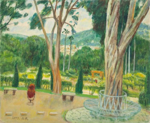 Lee Shih-Chiao 
Peitou Park 
1979 
Oil On Canvas 
50.2×60.9cm 

 