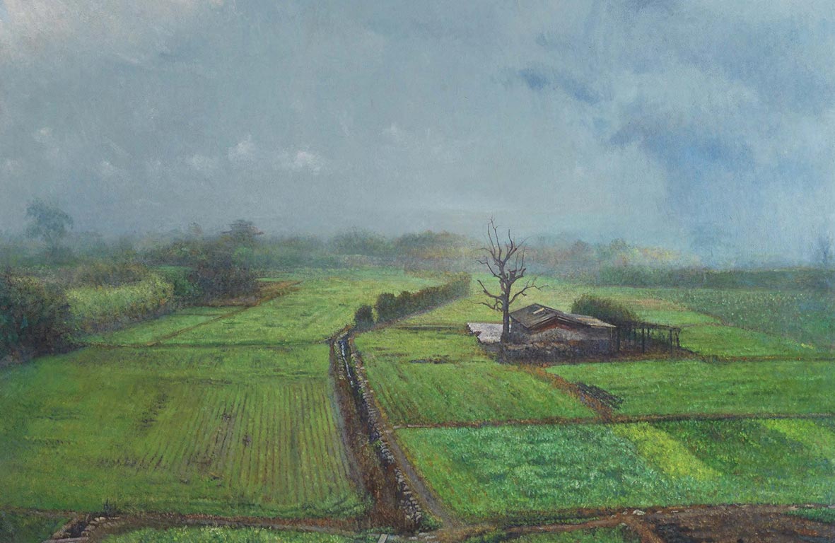 Liu De-Lang
Spring Rain
1998-2013
Oil on canvas 
130x162cm

 