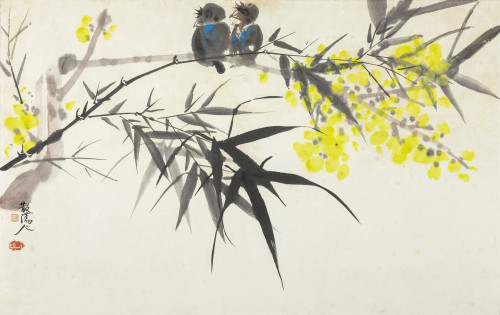 CHAO Chung-Hsiang
The Bamboo and the Magpie
Ink and acrylic on paper
61.5×97cm

 