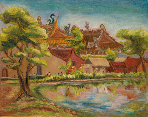 Chen Cheng-po
 Waterside
1939
Oil on canvas 
72.5x91cm

 