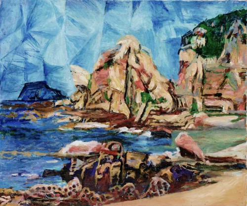 CHEN Houei-Kuen
 Yehliou Fishing Port
1968
Oil on canvas 
60.9×73cm
73.8×85.7cm
(with frame)

 