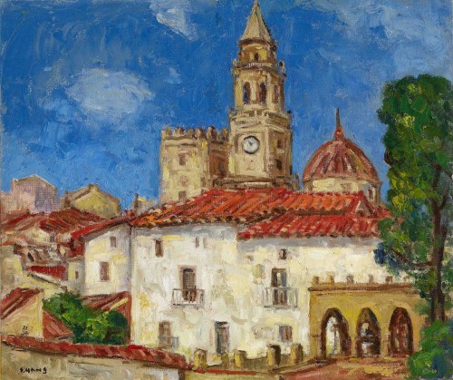 Yang San-Lang
Old City Scenery in Spain 
Period Unknown
Oil on canvas 
63.5x75.5 cm

 