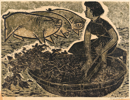 YANG YU-YU 

Playing

1959

Bagasse board relief print 

63x48cm



 