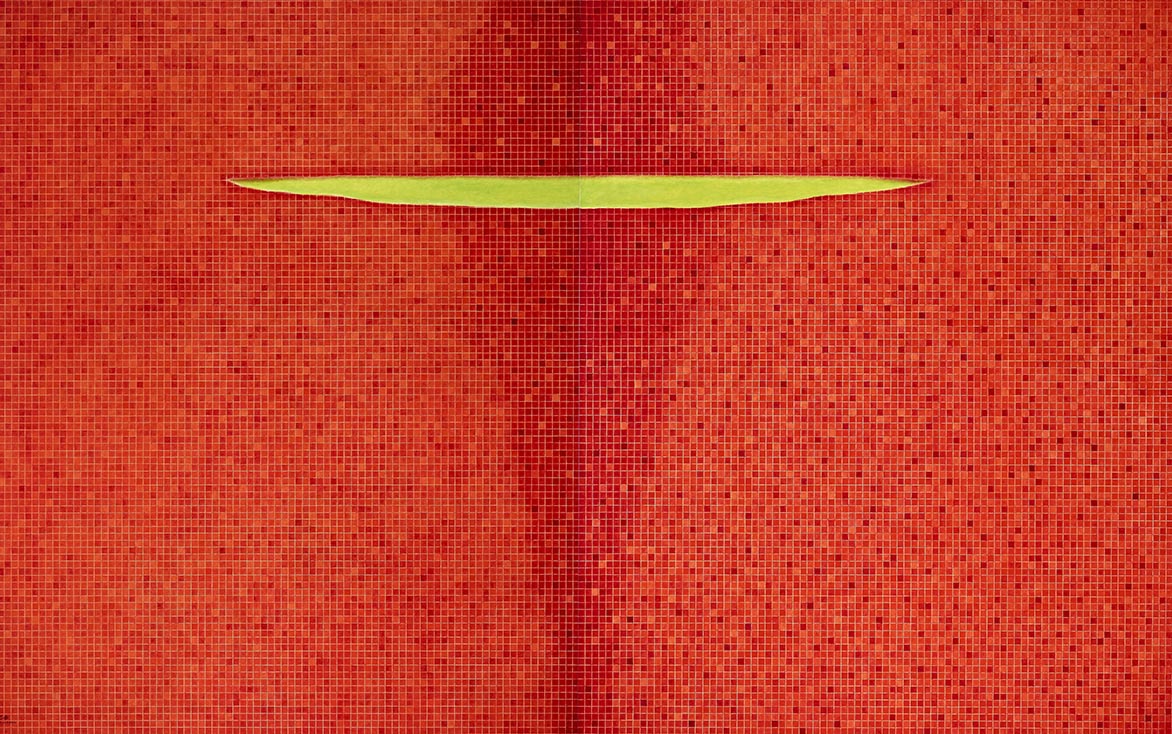 金芬華 理性紅與感性紅 油彩畫布 162x260cm x2