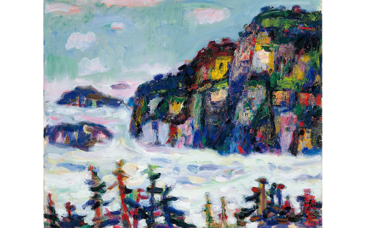 廖繼春
雲海（阿⾥山）
1973
油彩畫布
45.5×53cm

 