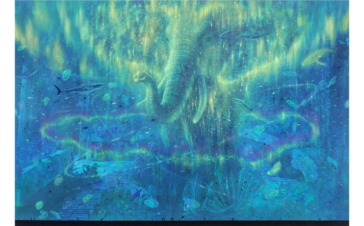 嚴靖傑_漂流系列：宇宙海洋觀測站_2017_油彩、畫布_166×245cm (204號)_小